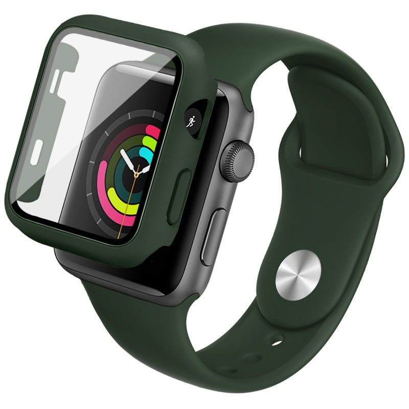 IMAK 20mm Sport Silicone Band + PC Protective Case with Tempered Glass Screen Protector for Apple Watch Series 3 2 1 42mm IMAK 20mm Sport Silicone Band + PC Protective Case with Tempered Glass Screen Protector for Apple Watch Series 3 2 1 42mm